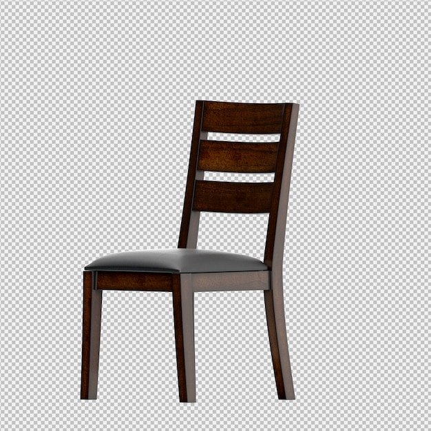 Cadeira isométrica 3D render