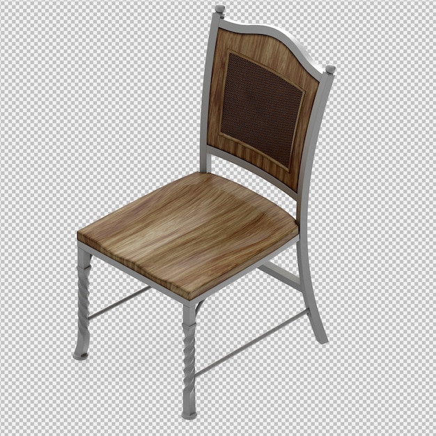 Cadeira isométrica 3d render