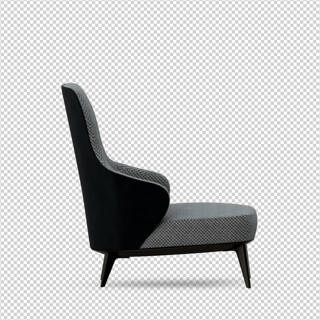 Cadeira isométrica 3D renderização isolada