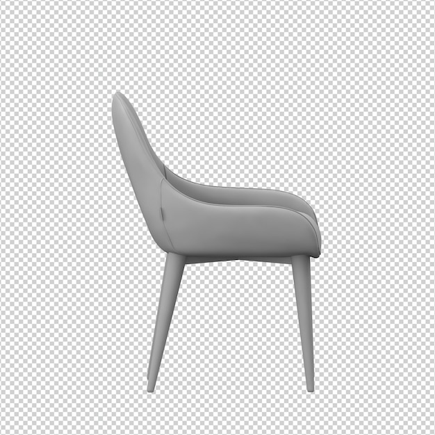 Cadeira isométrica 3D renderização isolada