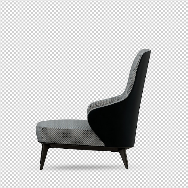Cadeira isométrica 3D renderização isolada