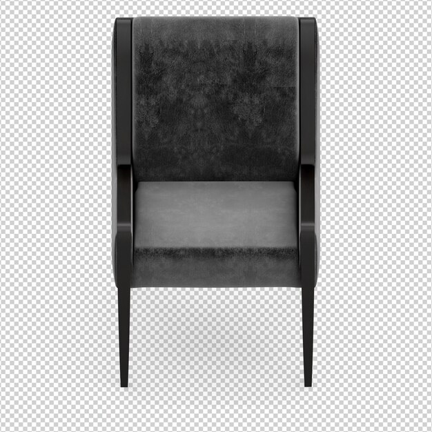Cadeira isométrica 3d renderização isolada