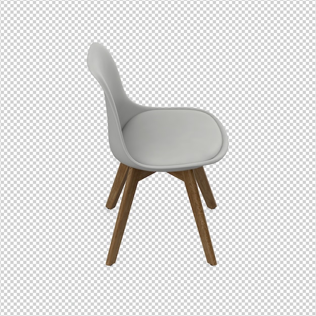 Cadeira isométrica 3D renderização isolada