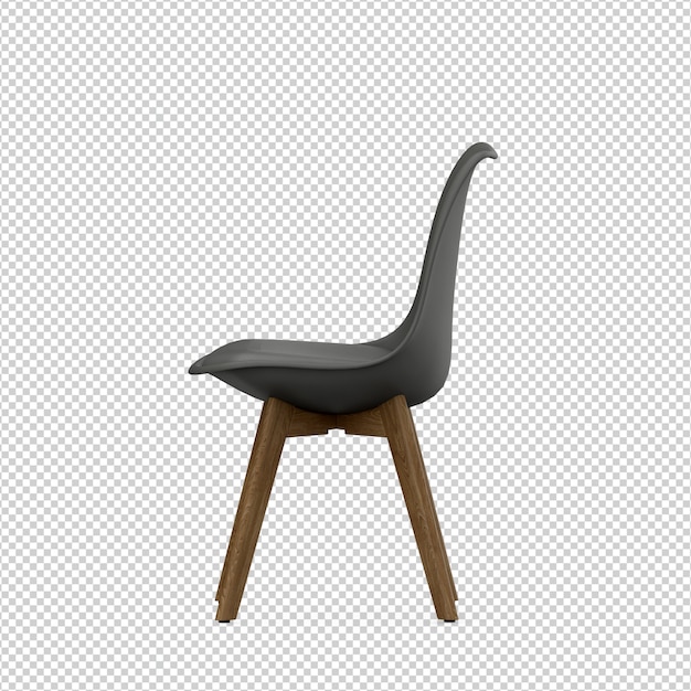 Cadeira isométrica 3D renderização isolada