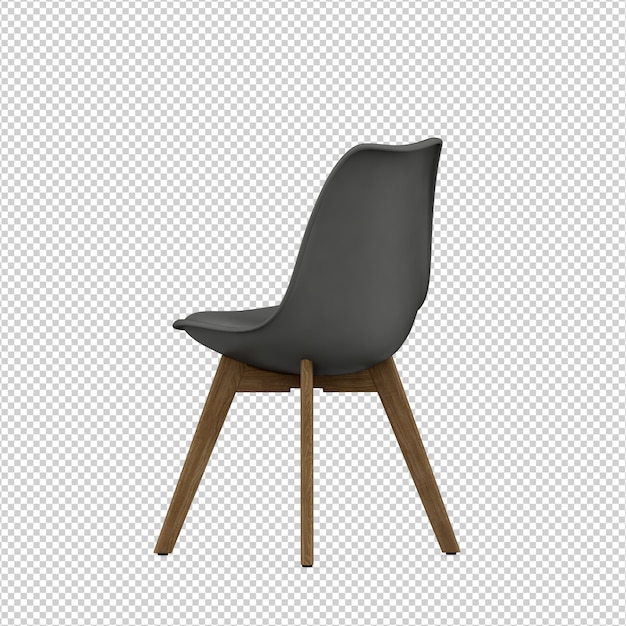 Cadeira isométrica 3D renderização isolada