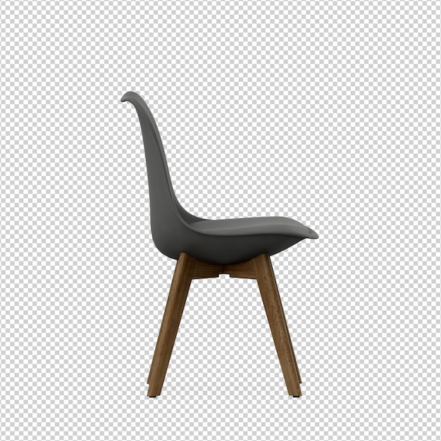 Cadeira isométrica 3D renderização isolada