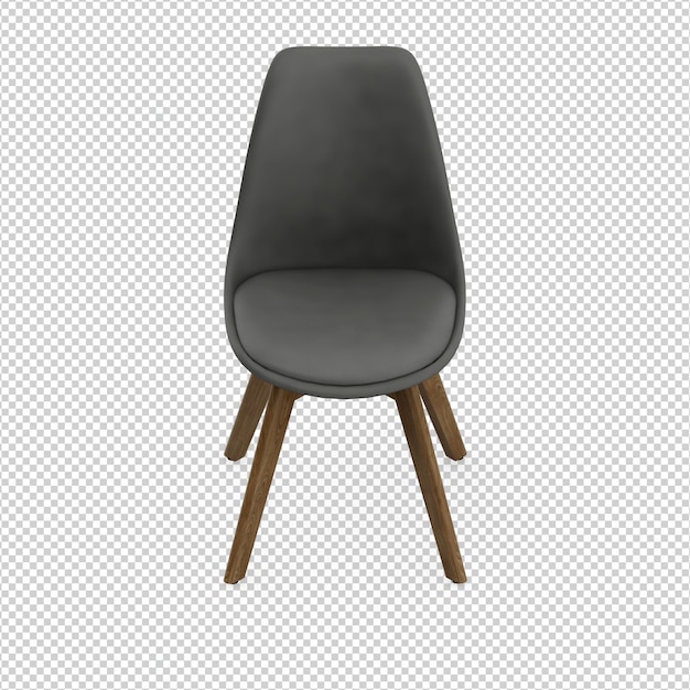 Cadeira isométrica 3D renderização isolada