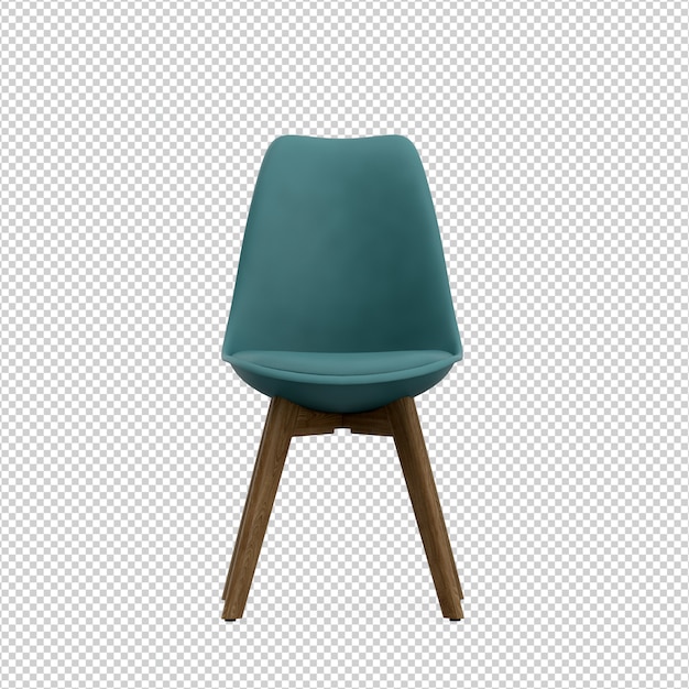 Cadeira isométrica 3D renderização isolada