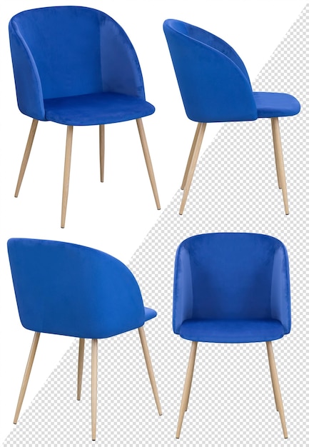 Cadeira para casa ou café elemento interior isolado do fundo de diferentes ângulos