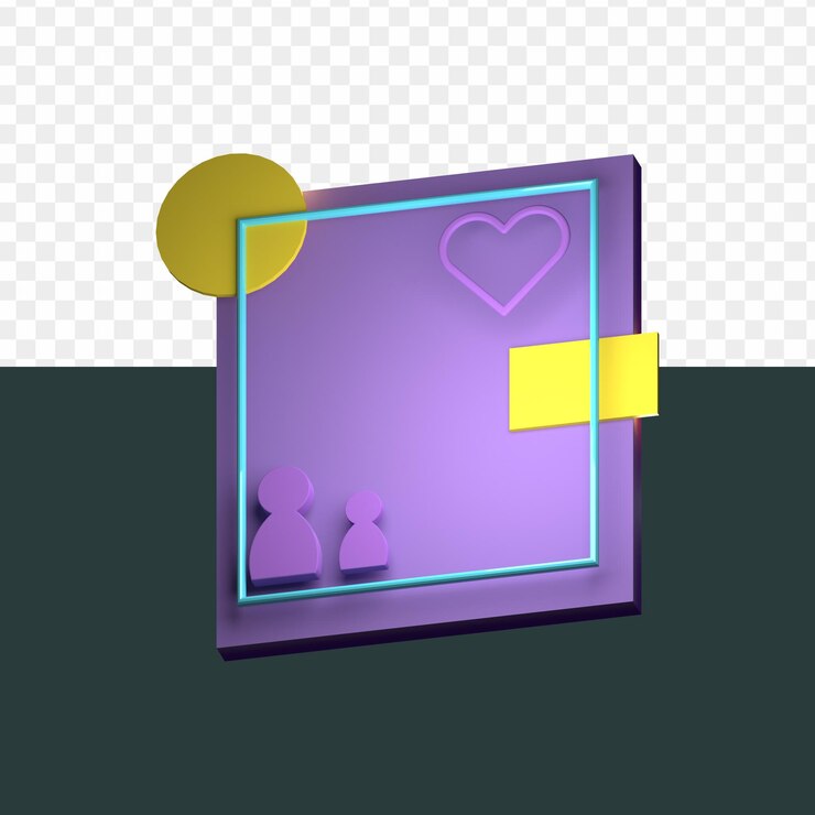 PSD cadena de bloques de tecnología de iconos 3d