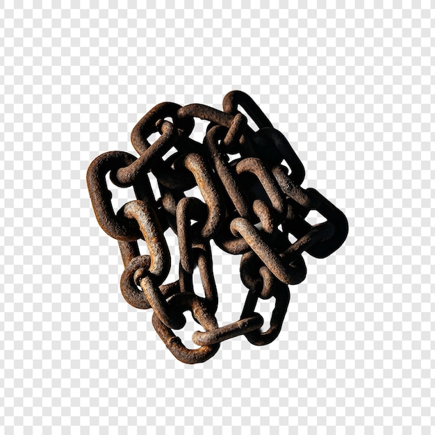 una cadena con el número 7 en ella está hecha por una cadena