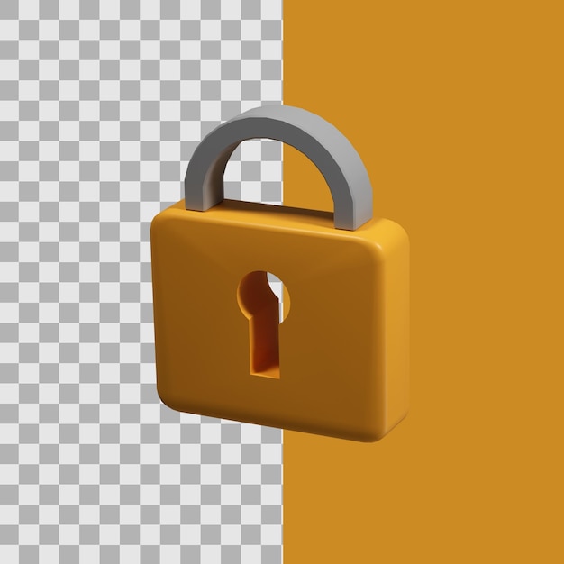 Cadenas jaune simple 3D