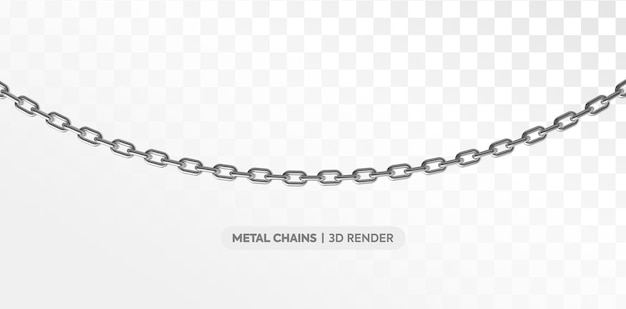 Cadenas metálicas realistas en 3D