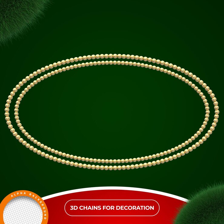PSD cadenas de oro para decoracion psd