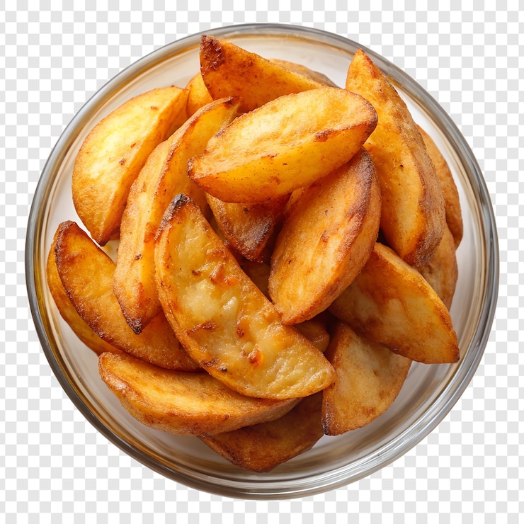PSD caderas de patatas crujientes aisladas