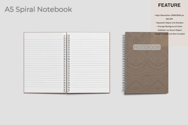 PSD caderno espiral a5