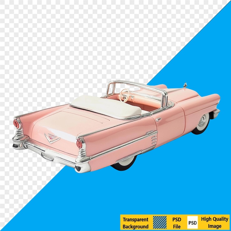 PSD cadillac cabriolet rosa