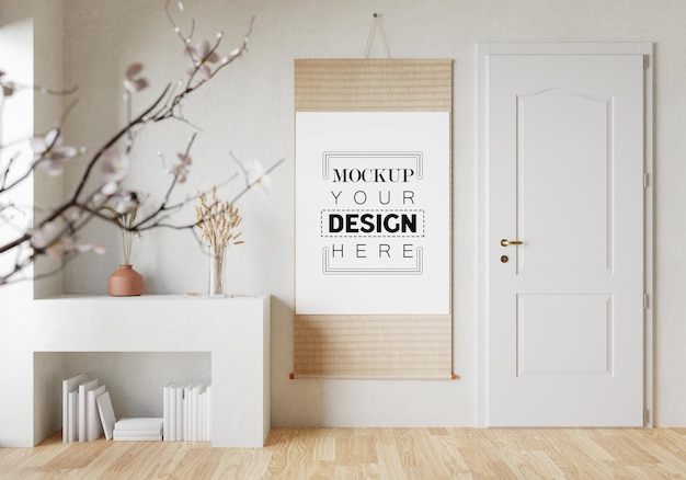 Cadre D'affiche Dans Le Salon Psd Mockup