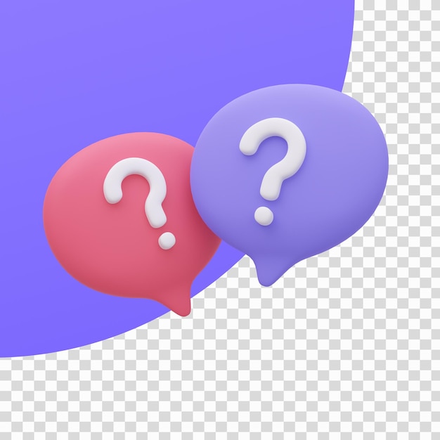 Cadre de ballon de parole Support communication concept 3D Illustration with clipping path