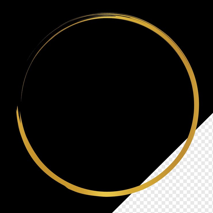 PSD le cadre de broche de luxe est un élément de design en cercle en or. la forme de base est un cadre de cercle en broche en or.