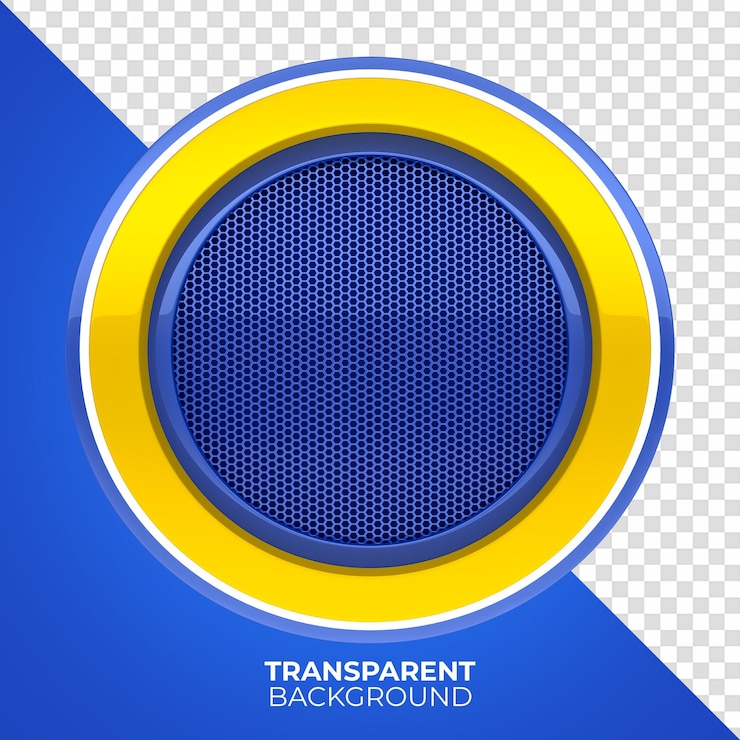 PSD cadre circulaire bleu 3d