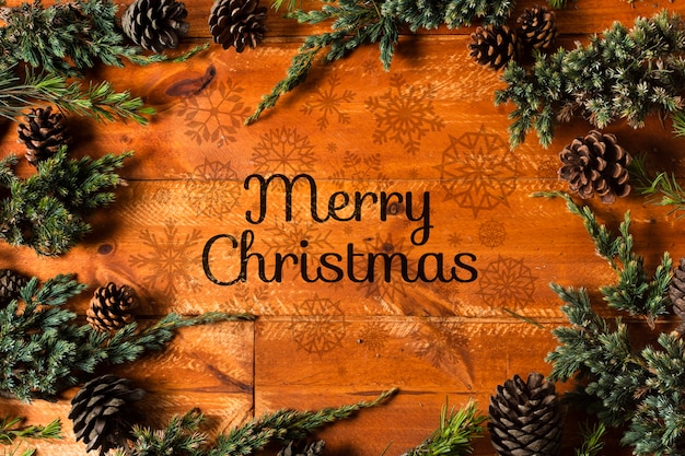 Cadre, Coronet, Branches, Joyeux Noël, Message