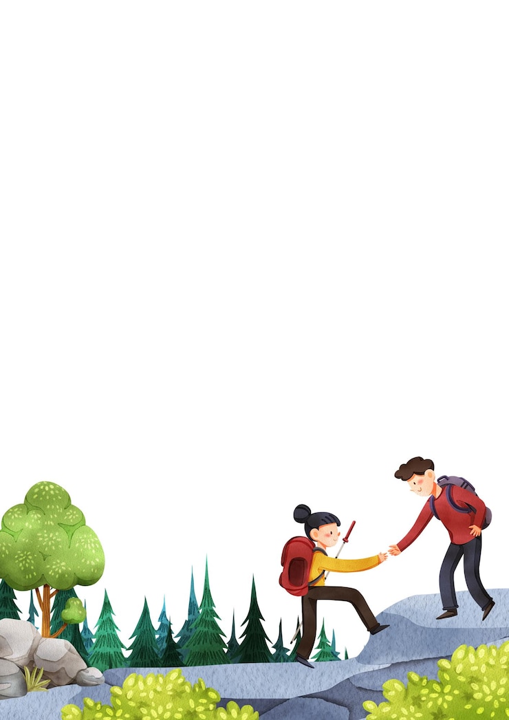 PSD un cadre dessiné à la main au milieu d'une verdure luxuriante
