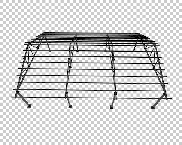 PSD cadre d'entrepôt isolé sur fond transparent illustration de rendu 3d