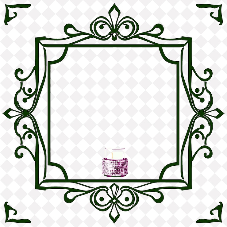 PSD le cadre est de couleur noir pur et rouge pur sur un fond blanc pur w png design de cadre inspiré de la nature
