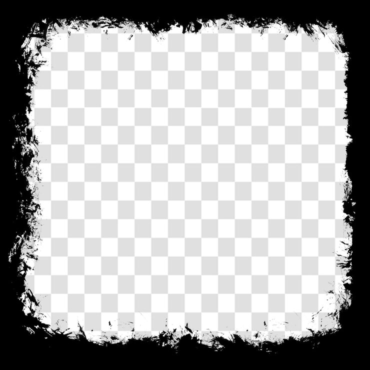 PSD cadre de film grunge texturé pour affiche et marque isolé sur un fond transparent