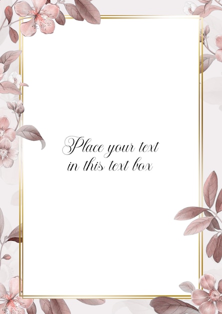 Un cadre floral élégant pour les invitations et les salutations