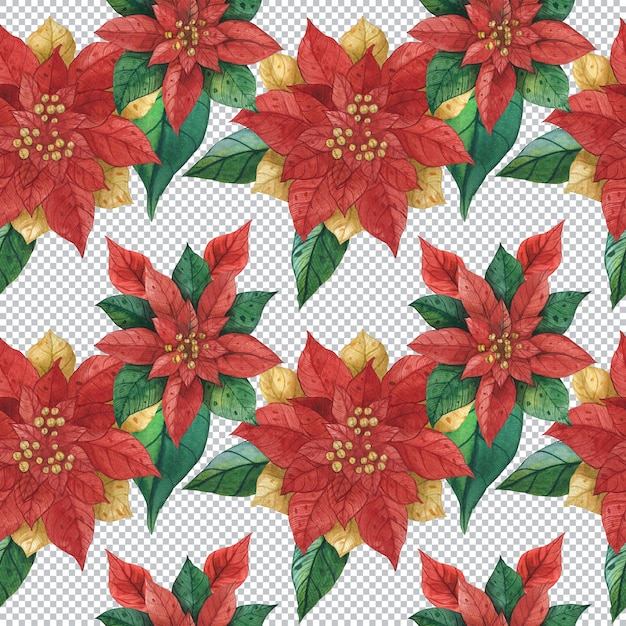 PSD cadre floral de noël avec poinsettia de plantes d'hiver. bordure aquarelle