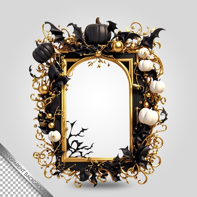 PSD cadre halloween fond transparent