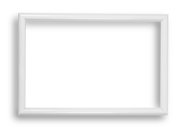 Un cadre de photo blanc sur un fond vide
