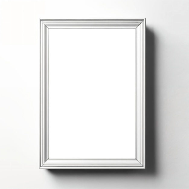 Cadre Photo Vertical En Bois Blanc Avec Toile Découpée Image Générée Par Ia