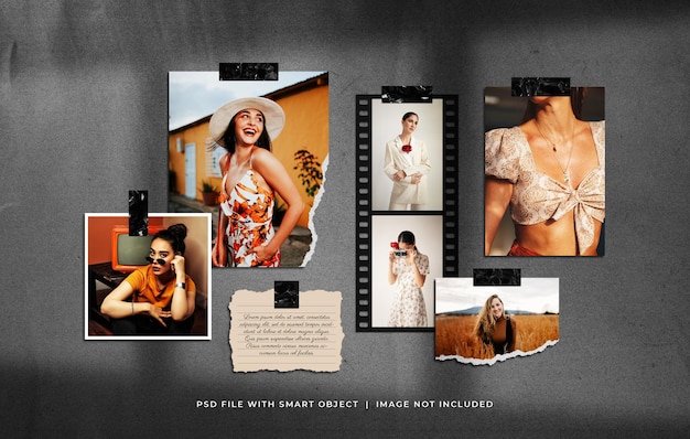 Cadre Photo Vintage Mis En Maquette Moodboard