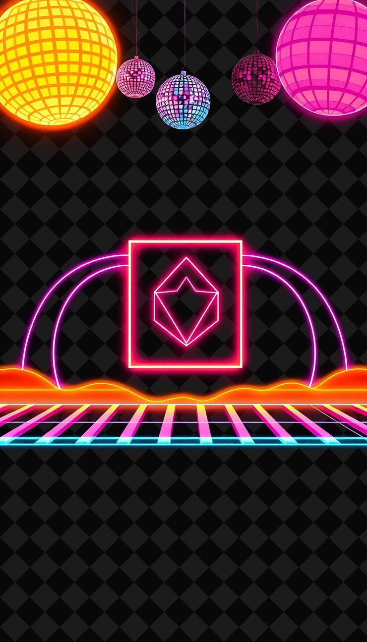 PSD cadre pixelé sur fond noir éclatant avec un décor de jeu de cadre pixelé isolé vif et élevé