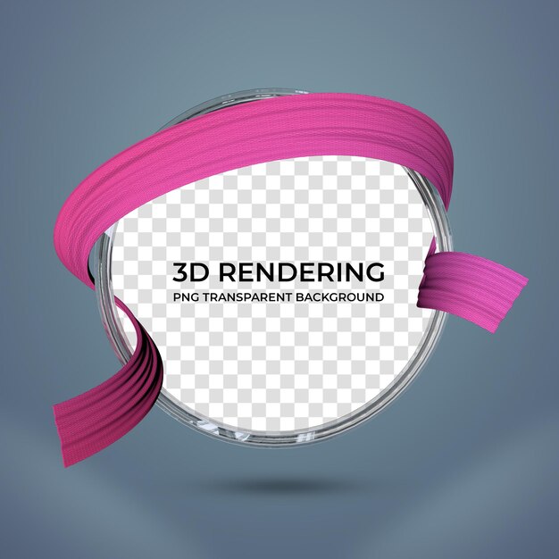 Cadre Réaliste Et Couleurs Dégradées De Ruban Rendu 3d Fond Transparent