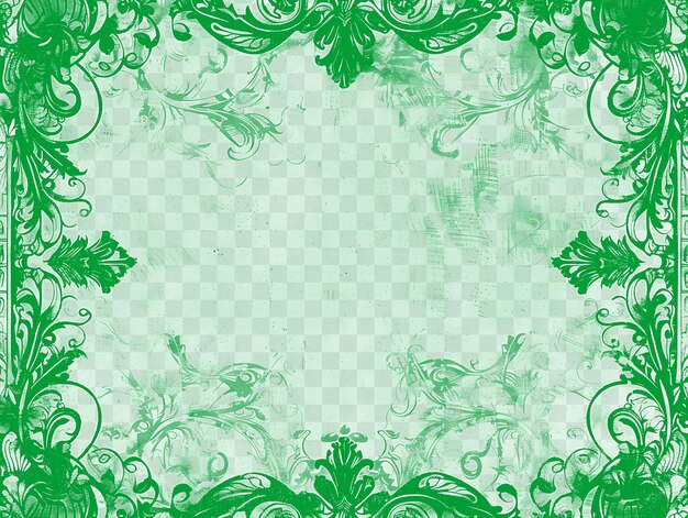 PSD cadre rococo bord avec délicat et complexe scrollwork une texture psd cadre décor cnc conception artistique