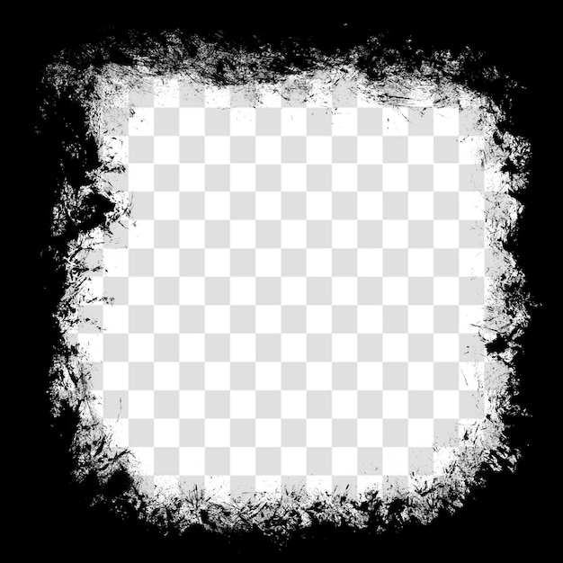 Cadre Vintage Grunge pour étiquettes et affiches isolé sur un fond transparent