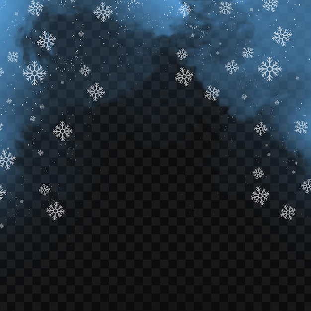 caduta di fiocchi di neve