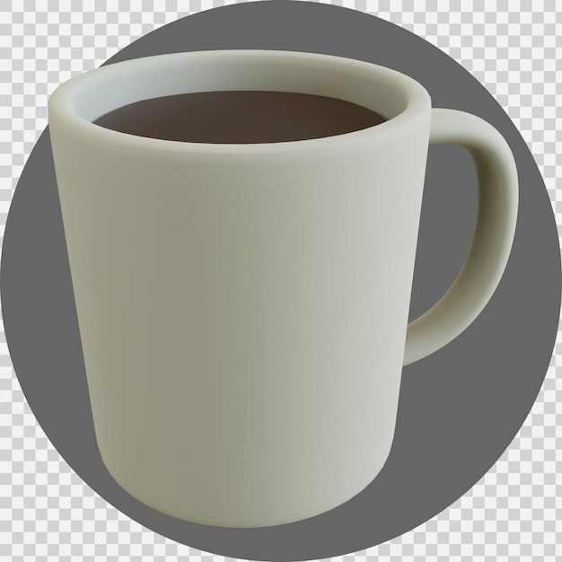 PSD café 3d dans une tasse