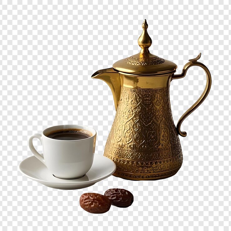 PSD café árabe com tâmaras