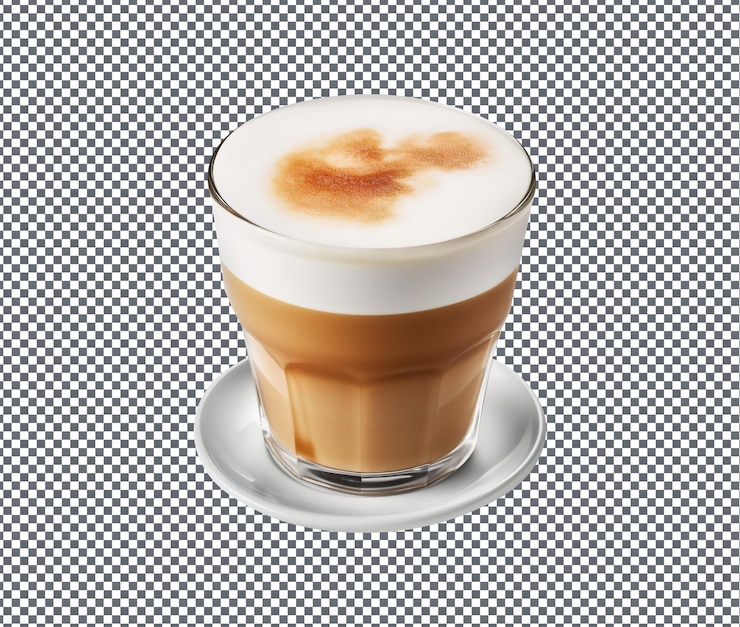 PSD un café blanc plat si sucré isolé sur un fond transparent