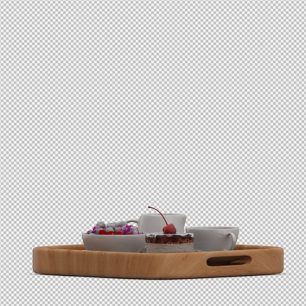 Café da manhã 3d render