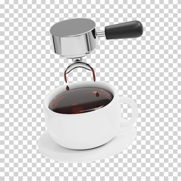 Café expreso, 3d, ilustración