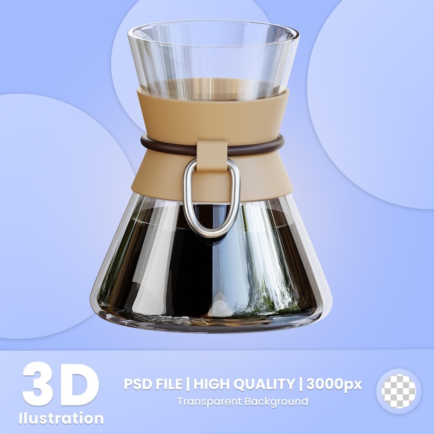 PSD café icône 3d chamex