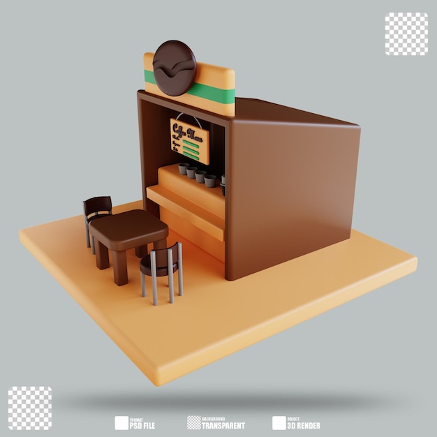 Café D'illustration 3d 3