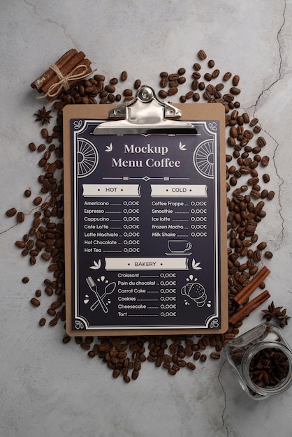 PSD café-menü-mockup-design