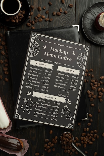 Café-Menü-Mockup-Design